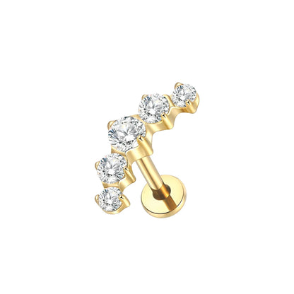 Titanium Crystal Ear Studs