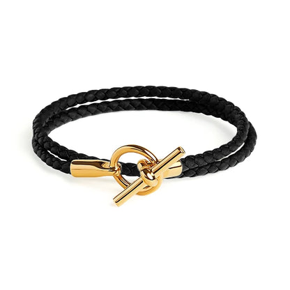 MOONLIGHT Classic Leather Doublelayer Bracelets for Woman High Quality Bracelet Fashion Couple Jewelry Gifts 11 Colors Wholesale