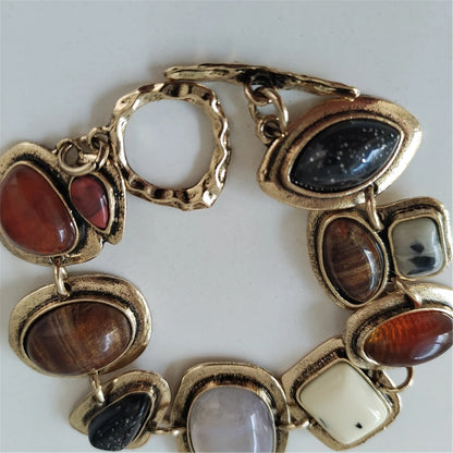 Gold Pearl & Gem Bracelet