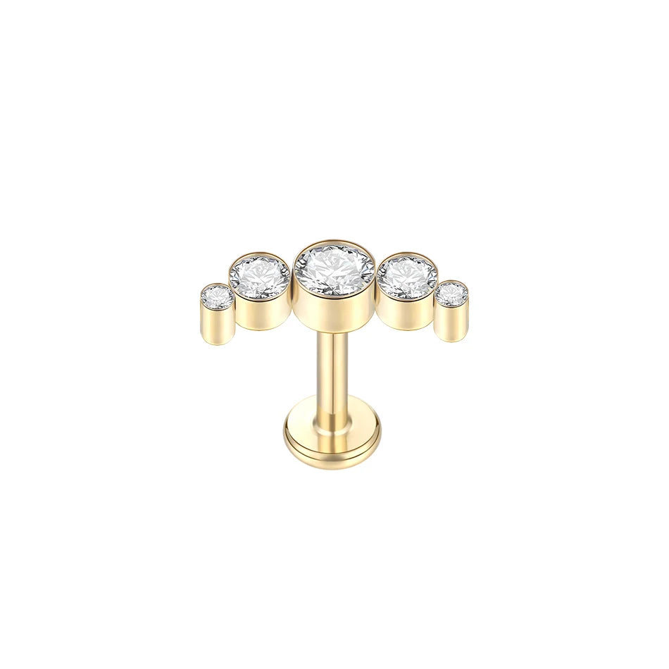 Titanium Crystal Ear Studs