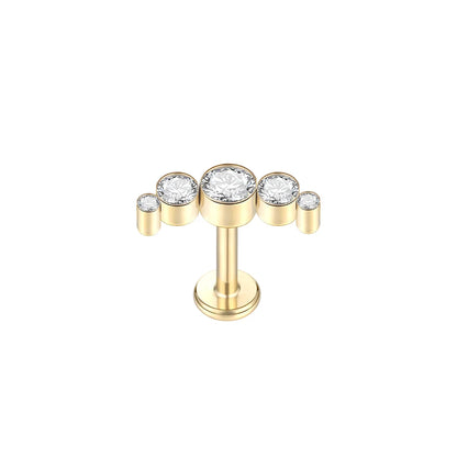 Titanium Crystal Ear Studs