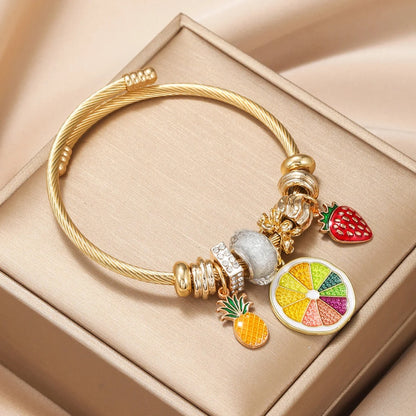 Stainless Steel Panjiadora Beaded Love Bracelet