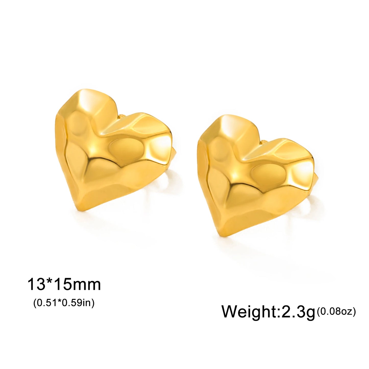 Lucktune Heart Stud Earrings Women Stainless Steel aros mujer Love Cutout Piercing Earrings Trend 2025 Kpop Jewelry Gift New