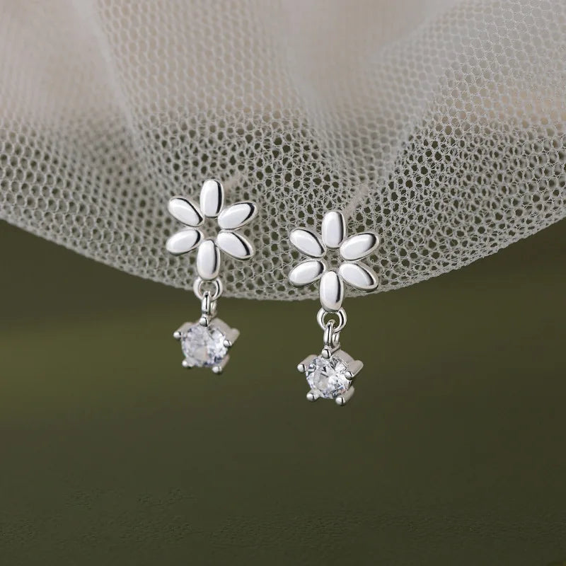 Crystal Water Drop Stud Earrings
