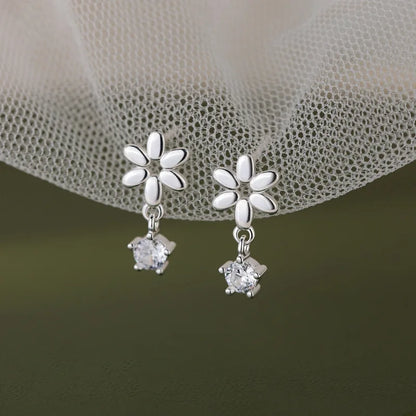 Crystal Water Drop Stud Earrings