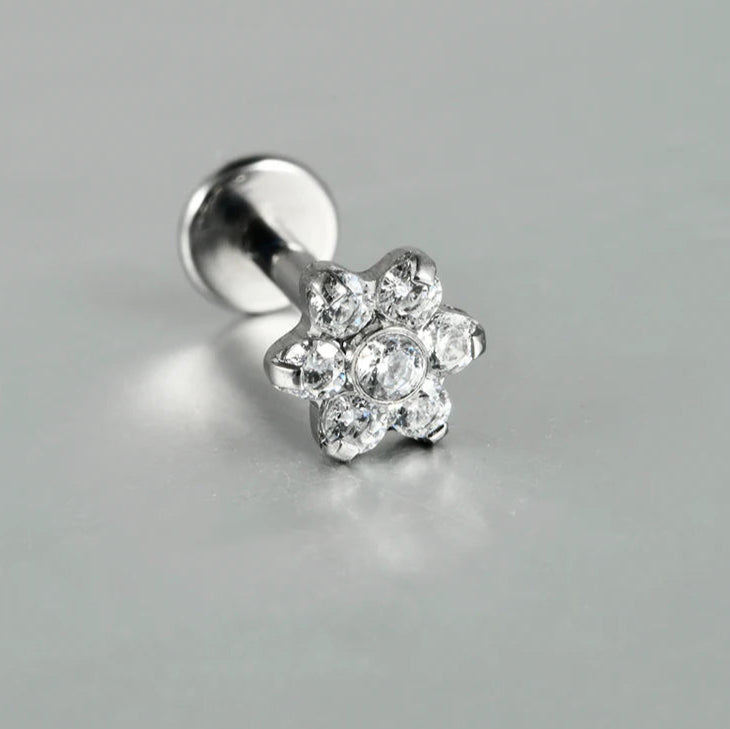 Titanium Flower Stud