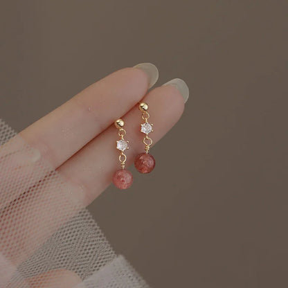 Crystal Water Drop Stud Earrings