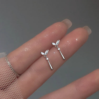 Crystal Water Drop Stud Earrings