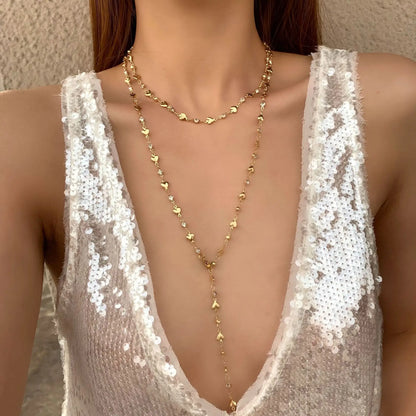 Colorful Crystal Tassel Necklace