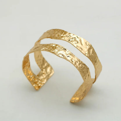 Irregular Hammered Metal Bangle