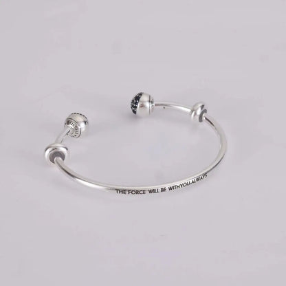 Stainless Steel Bead Bangle Bracelet