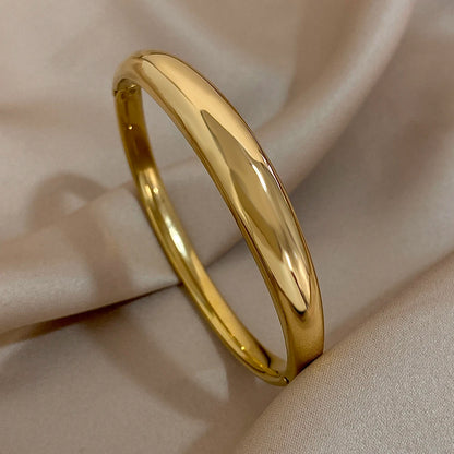 Glossy Solid Color Stainless Steel Bangle