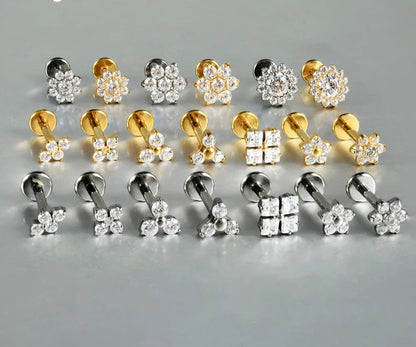 Titanium Flower Stud