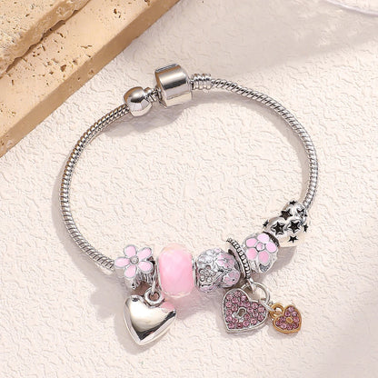 Bracelet multi-éléments en perles pour femme, accessoire de bijouterie, idéal pour un usage quotidien, une fête ou des vacances, 1 pièce -005