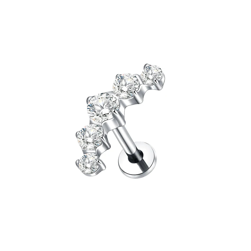 Titanium Crystal Ear Studs