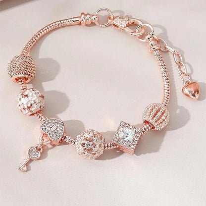 Bracelet multi-éléments en perles pour femme, accessoire de bijouterie, idéal pour un usage quotidien, une fête ou des vacances, 1 pièce -005