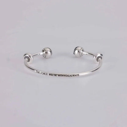 Stainless Steel Bead Bangle Bracelet