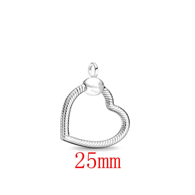 New Love Heart Zircon Pendant Necklace Original DIY Women Key chain Jewelry Decoration Bracelet Accessories Charm Beads
