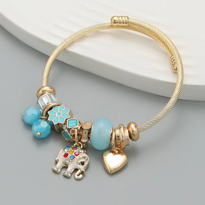 Stainless Steel Panjiadora Beaded Love Bracelet