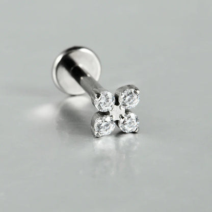 Titanium Flower Stud