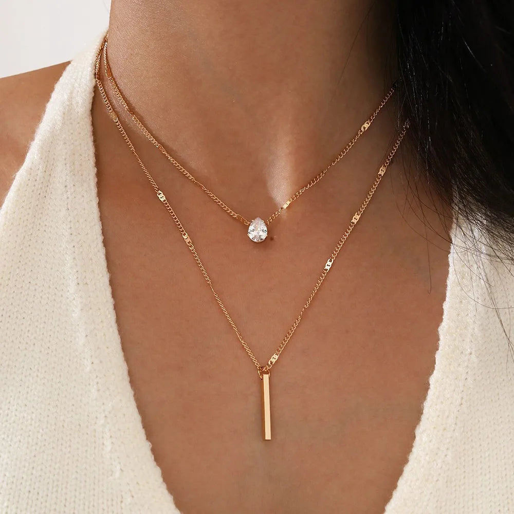 Zircon Heart Pendant Necklace