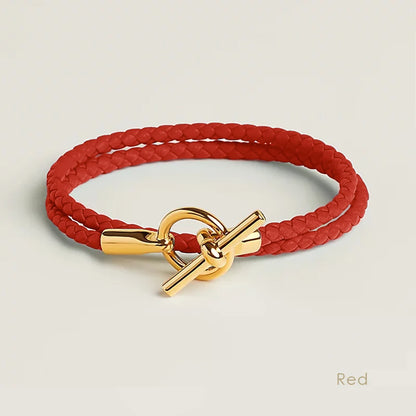 MOONLIGHT Classic Leather Doublelayer Bracelets for Woman High Quality Bracelet Fashion Couple Jewelry Gifts 11 Colors Wholesale