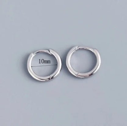 2PCS Tiny Stainless Steel Huggie Small Hoop Earrings For Women Round Circle Punk Unisex Rock Earring Cartilage Piercing Jewelry