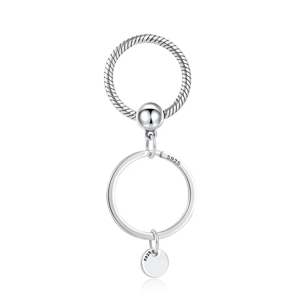 New Love Heart Zircon Pendant Necklace Original DIY Women Key chain Jewelry Decoration Bracelet Accessories Charm Beads