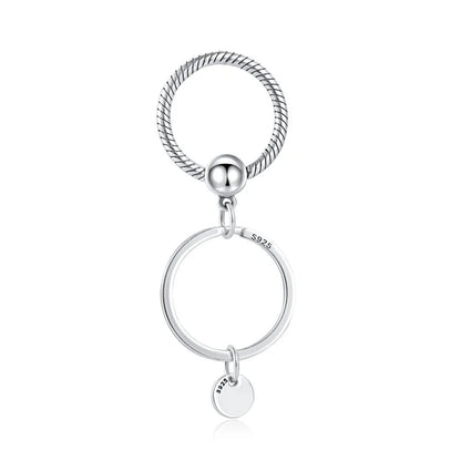 New Love Heart Zircon Pendant Necklace Original DIY Women Key chain Jewelry Decoration Bracelet Accessories Charm Beads