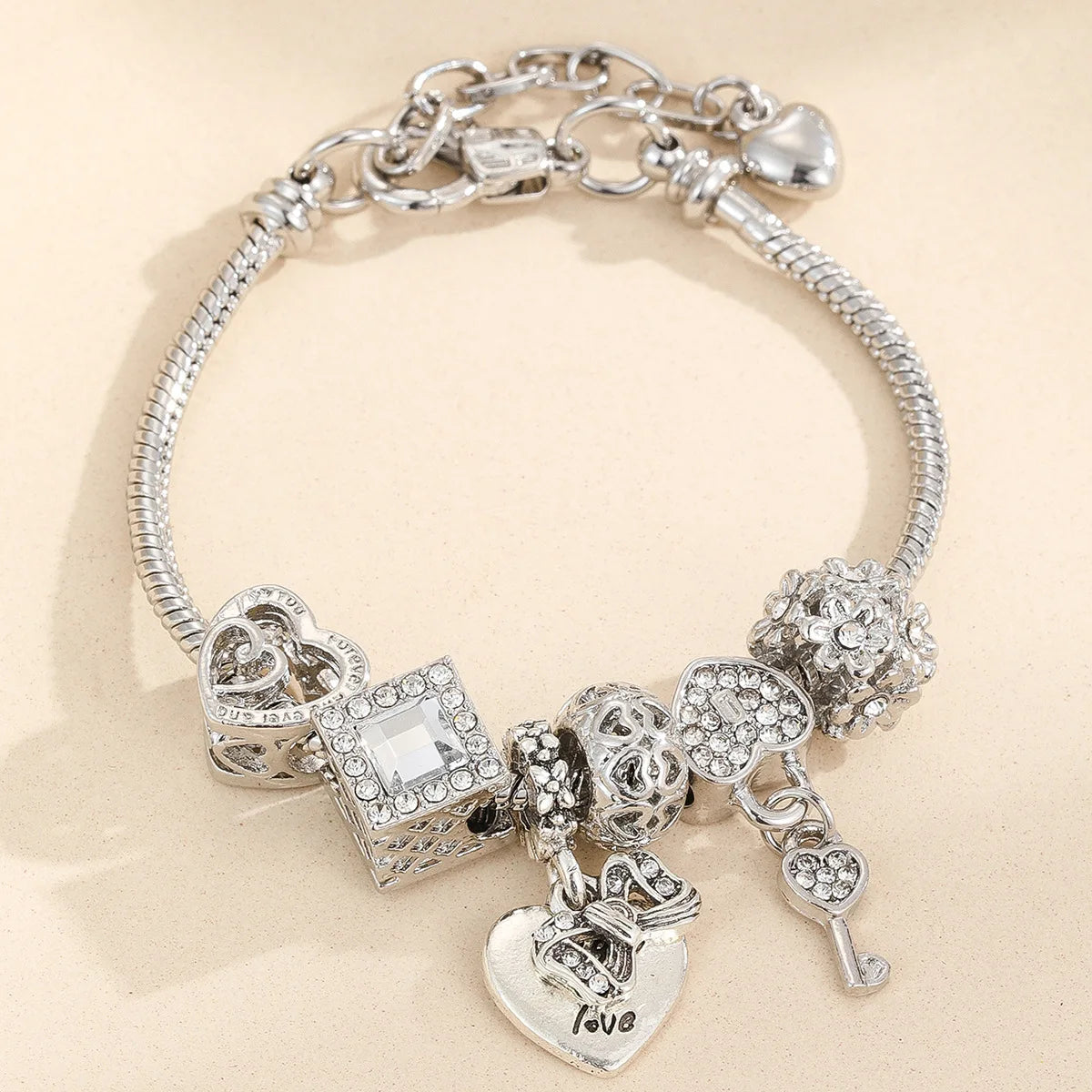 Bracelet multi-éléments en perles pour femme, accessoire de bijouterie, idéal pour un usage quotidien, une fête ou des vacances, 1 pièce -005