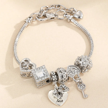 Bracelet multi-éléments en perles pour femme, accessoire de bijouterie, idéal pour un usage quotidien, une fête ou des vacances, 1 pièce -005