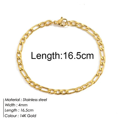 Bracelet doré en acier inoxydable avec chaîne cubaine torsadée pour femme, bijoux, cadeaux, vente en gros, livraison directe