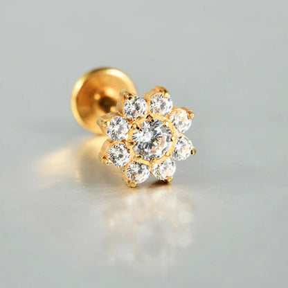 Titanium Flower Stud