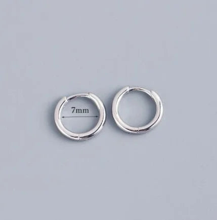 2PCS Tiny Stainless Steel Huggie Small Hoop Earrings For Women Round Circle Punk Unisex Rock Earring Cartilage Piercing Jewelry