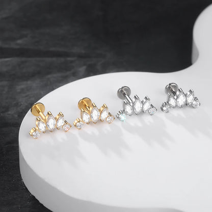 Titanium Crystal Ear Studs
