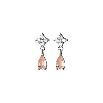 Crystal Water Drop Stud Earrings
