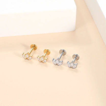 Titanium Crystal Ear Studs