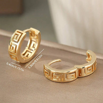 Gold / Silver Hollow Hoop Earrings