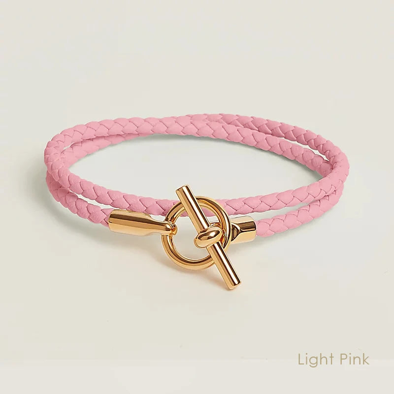 MOONLIGHT Classic Leather Doublelayer Bracelets for Woman High Quality Bracelet Fashion Couple Jewelry Gifts 11 Colors Wholesale
