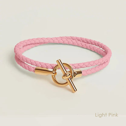 MOONLIGHT Classic Leather Doublelayer Bracelets for Woman High Quality Bracelet Fashion Couple Jewelry Gifts 11 Colors Wholesale