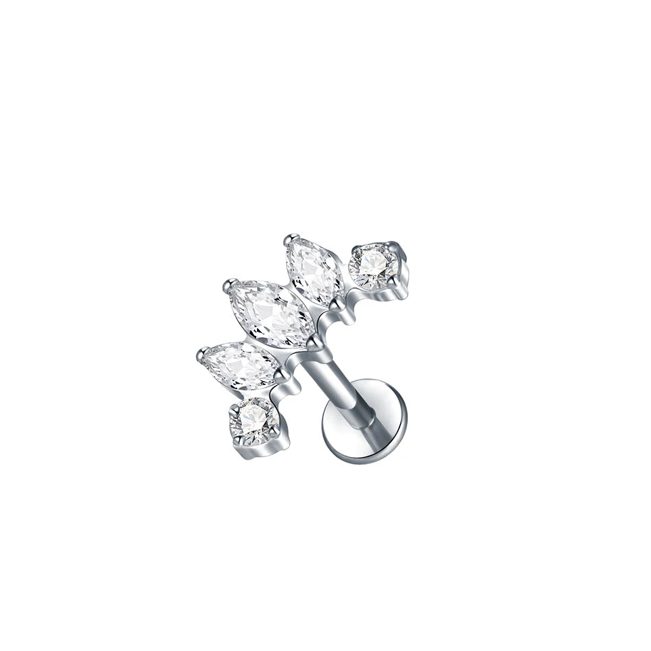 Titanium Crystal Ear Studs