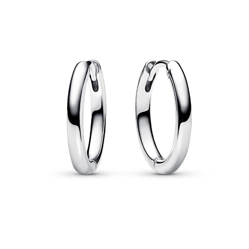 925 Silver Hoop Infinite Love Earrings Blue Flower White Stone Golden Round Heart Shape Pendant Earrings For Women DIY Jewelry