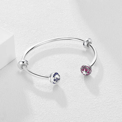 Stainless Steel Bead Bangle Bracelet