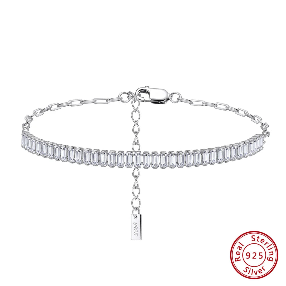 925 Sterling Silver 3mm Tennis Chain Bracelet