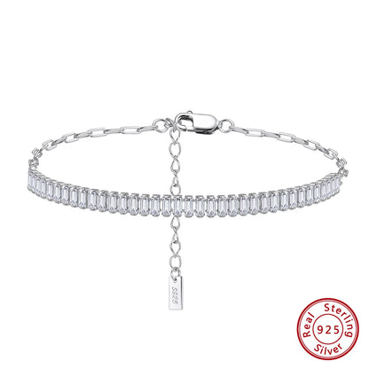 925 Sterling Silver 3mm Tennis Chain Bracelet