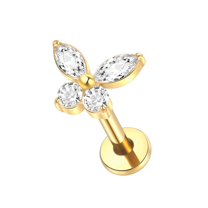 Titanium Crystal Ear Studs