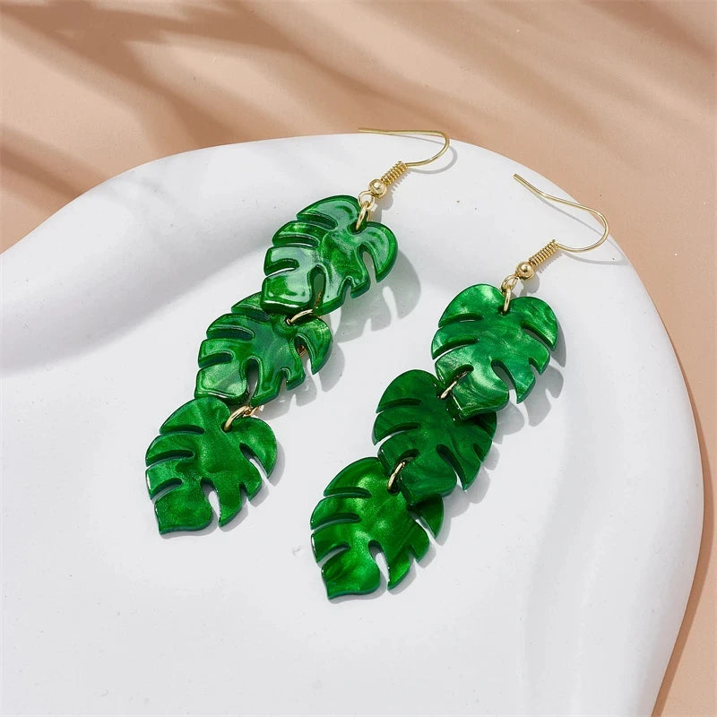 Coconut Palm Tree Dangle Earrings for Woman Tropical Vibe Vacation Style female Birthday Gift Luau Party Earring Summer Casual