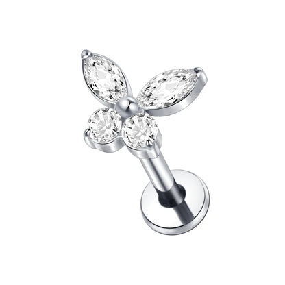 Titanium Crystal Ear Studs