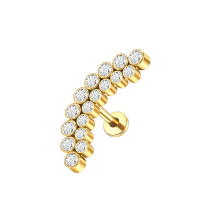Titanium Crystal Ear Studs
