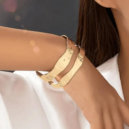 Irregular Hammered Metal Bangle
